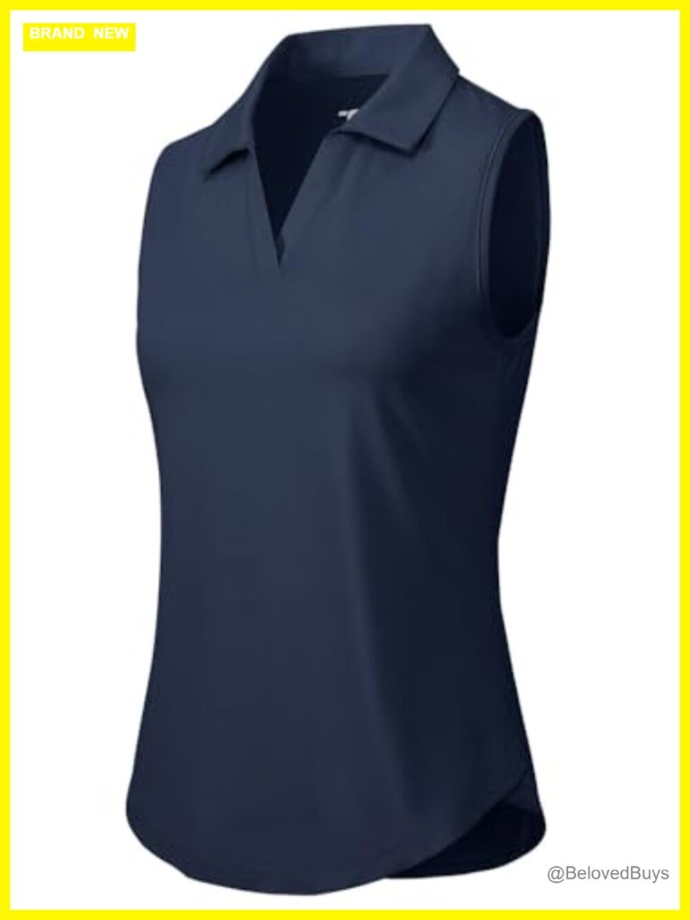 Sleeveless Golf Polo Shirt Quick Dry UPF 50+ V-Neck Tennis Tank Top